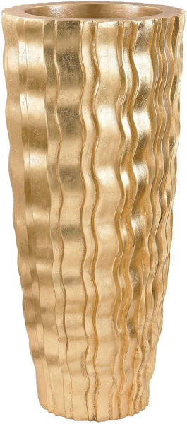 Small Gold Wave Vessel