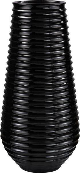 Black Ribbed Planter