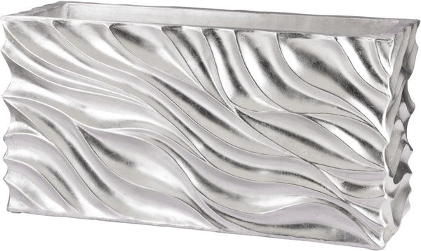 Swirl Table Planter - Silver Leaf