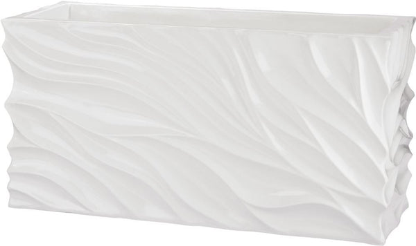 Swirl Table Planter - White