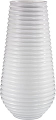 White Ribbed Planter