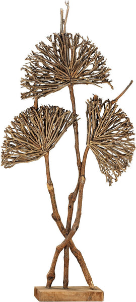 Pensacola Wooden Botanical Fan Sculpture