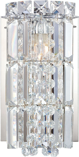 Princess Crown 1 Light Vanity In Chrome and Clear Crystal Glass