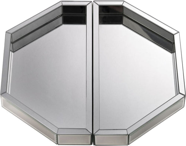 Set of Two Mirrored Trays