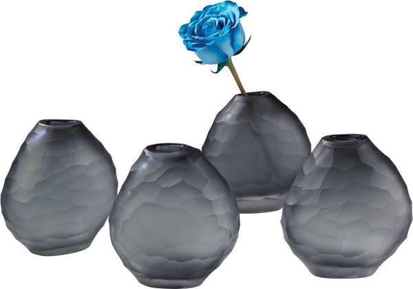 Cut Pebble Vases - Grey