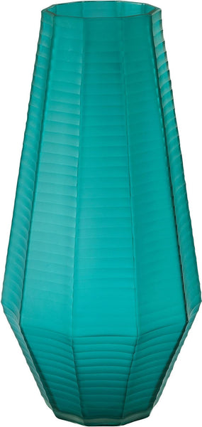 Stacked Cuts Glass Vase