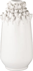 Textured Top Short Ceramic Vase
