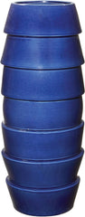 Tall Denim Crackle Layered Vessel