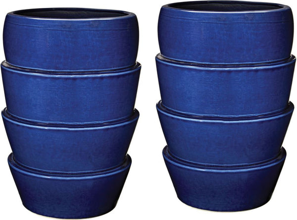 Short Denim Crackle Layered Vessel