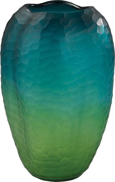 Medium Faceted Amorphous Glass Vase