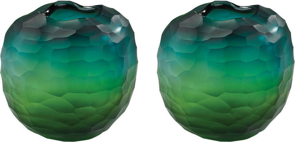 Small Faceted Glass Vase