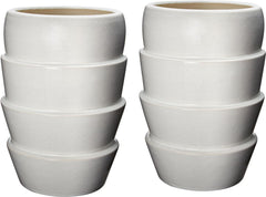 Short Water Chestnut Crackle Layered Vessel