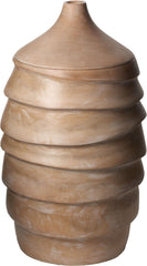 Terraced Wood Jar - Lg