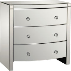 Bow Front Mirror 3 Drawer Chest