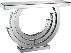 Layered Crescent Mirrored Console