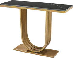 Gold Leaf and Black Marble Olympia Console