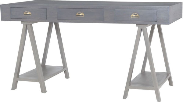 Huffman Desk In Antique Smoke With Grain De Bois Garden Gate