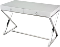 White Glass Desk