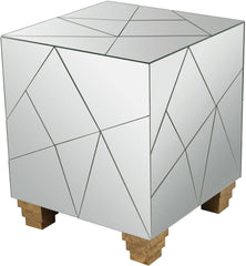 Mirrored Mosaic Cube Foot Stool
