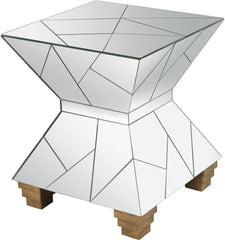 Mirrored Mosaic Hourglass Foot Stool