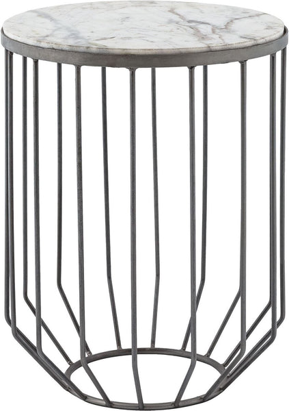 Helm Accent Table In Zinc