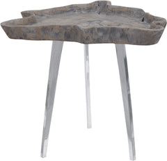 Jambi Accent Table In Aged Grey Wash