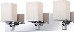 Ramp 3 Light Vanity In Chrome and White Opal Glass