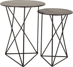Geometric Metal Accent Tables