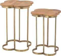 Gold Leaf Quatrafoil Accent Table