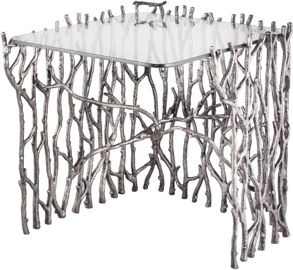 Small Silvered Sticks Side Table