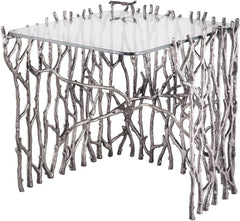 Small Silvered Sticks Side Table