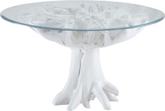 White Teak Root Entry Table