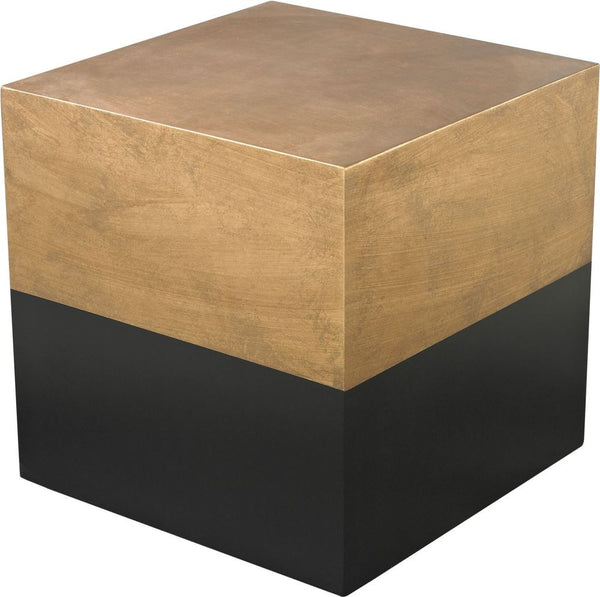 Black and Gold Draper Cube Table