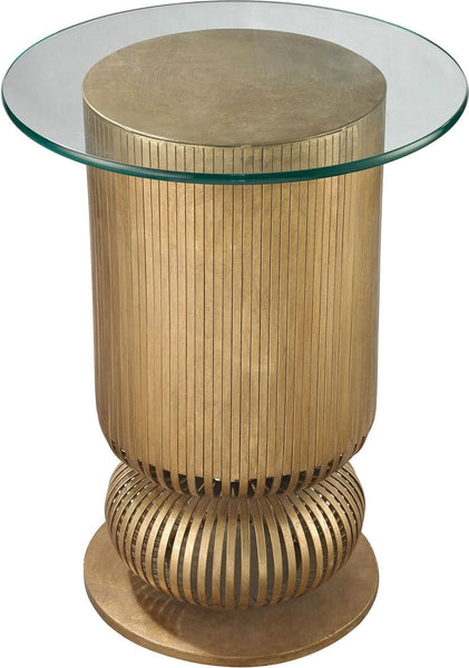 Gold Leaf Sock Bun Side Table