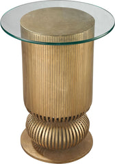 Gold Leaf Sock Bun Side Table