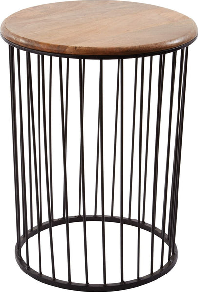 Tall Teak & Metal Carousel Table