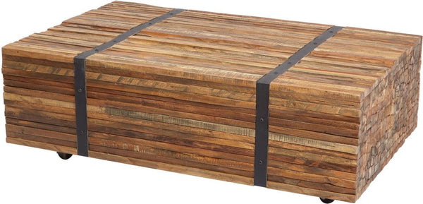 Teak Strapped Coffee Table