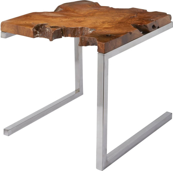 Teak Table With Angular Base
