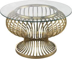 Undulating Gold Rod Coffee Table