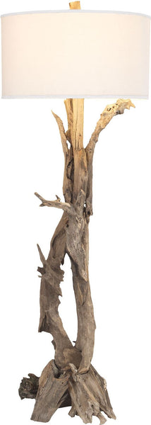 Hounslow Heath 1 Light Floor Lamp In Natural Teak Root