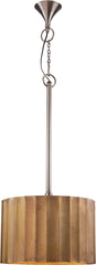Medium Brass Clad Ribbed Pendant