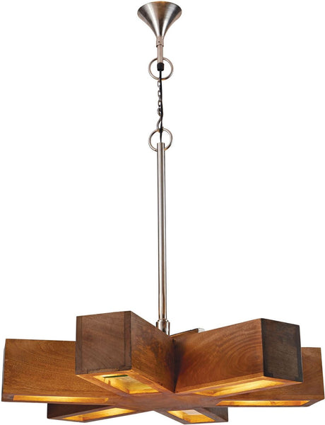Retro 6-Light Spoke Pendant