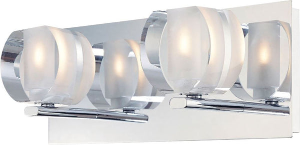 Circo 2 Light Vanity In Chrome and Polished Clear Glass