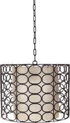 Weathered Drum Gray Oval Ring Lamp