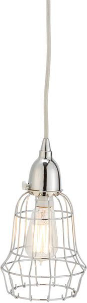 Silver Wire Barrel Pendant Light
