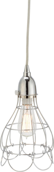 Silver Wire Rose Pendant Light