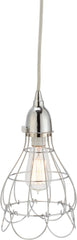Silver Wire Rose Pendant Light