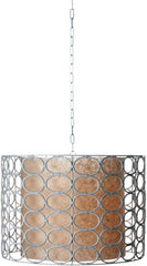 White Drum Oval Ring Lamp