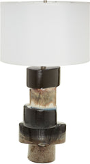 Stacked Ovals Table Lamps In Black Metallic