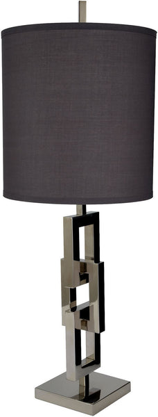 Chain Link Table Lamp With Gray Shade
